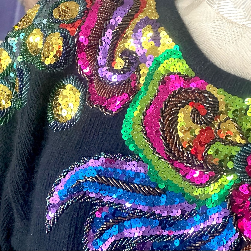 Vintage IB Diffusion Petites Sequin Sweater - Picture 4 of 6